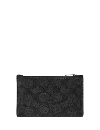 Coach Zip Card Case In Colorblock Signature Canvas