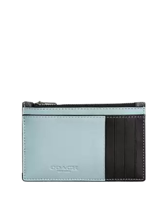 Coach Zip Card Case In Colorblock Signature Canvas - Image 2