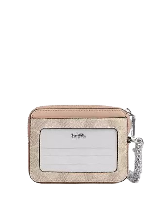 Coach Zip Card Case In Signature Canvas - Image 2