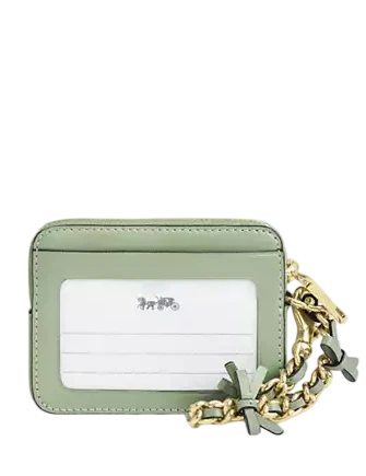 Coach Zip Card Case With Bows - Image 2