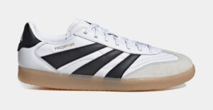 Predator Freestyle Indoor Soccer Mens Lifestyle Shoes (Cloud White/Core Black/Gold Metallic)