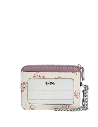 Coach Zip Card Case With Floral Print - Image 2