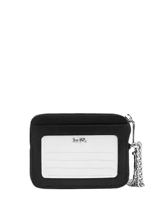 Coach Zip Card Case With Heart Bolt Print - Image 2