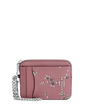 Coach Zip Card Case With Star Print