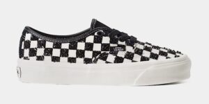 Premium Authentic Beaded Checkerboard Womens Lifestyle Shoes (Checkerboard Black)