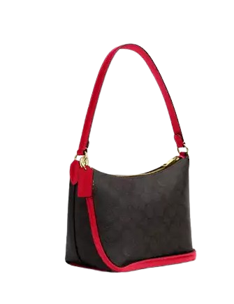 Coach Zip Top Shoulder Bag In Signature Canvas - Image 3