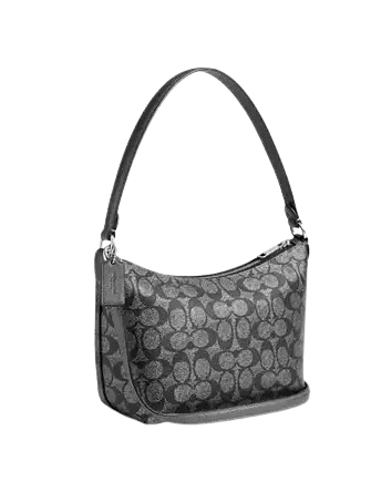 Coach Zip Top Shoulder Bag In Signature Canvas - Image 3