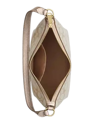 Coach Zip Top Shoulder Bag In Signature Canvas - Image 2