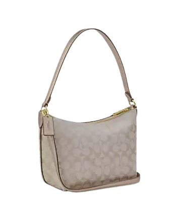 Coach Zip Top Shoulder Bag In Signature Canvas - Image 3