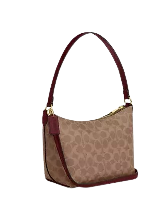 Coach Zip Top Shoulder Bag In Signature Canvas With Horse And Carriage Print - Image 3
