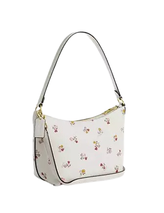 Coach Zip Top Shoulder Bag With Heart Print - Image 3