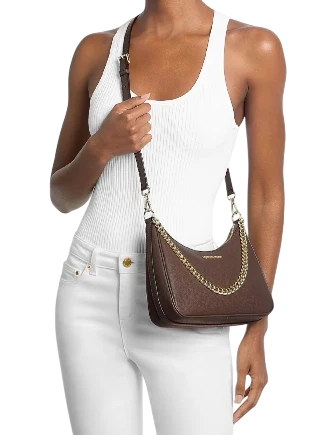 Michael Michael Kors Jet Set Large Pebbled Leather Convertible Crossbody Bag - Image 3
