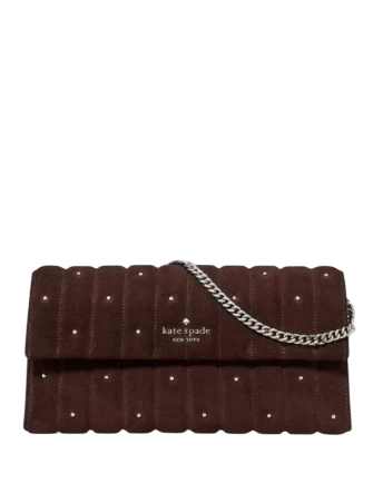 Kate Spade New York Scarlett Quilted Suede Wallet On Chain