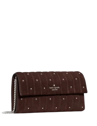 Kate Spade New York Scarlett Quilted Suede Wallet On Chain - Image 2