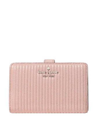 Kate Spade New York Shiny Quilted Medium Bifold Wallet