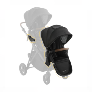 Mockingbird 2nd Seat Kit 3.0, Black Windowpane, Charcoal with Penny Leather