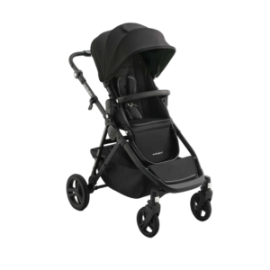 Mockingbird Single to Double 3.0 Stroller, 2025, Charcoal with Black Leather, Solid Black