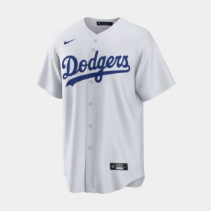 Los Angeles Dodgers Home Button Up Mens Jersey (Blue/White)