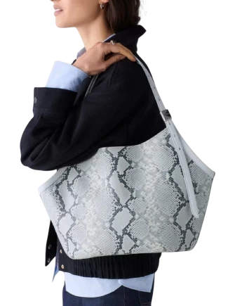 Kate Spade New York Spade Deco Snake Embossed Tulip Tote Bag - Image 4
