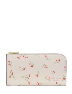 Kate Spade New York Devin Vibrant Buds Zip Around Continental Wallet