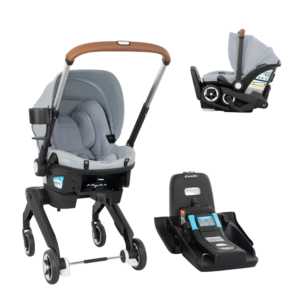 Evenflo Gold Shyft Dual Ride Infant Car Seat Stroller Combo, Quartz, 2025, with Green/Gentle Fabric