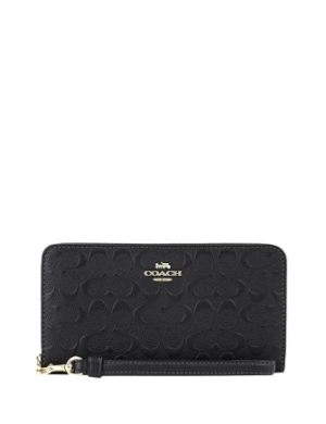 Coach Boxed Long Zip Around Wallet In Signature Leather