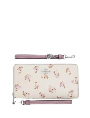 Coach Boxed Long Zip Around Wallet With Floral Print