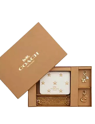Coach Boxed Mini Wallet On A Chain With Star Print - Image 2