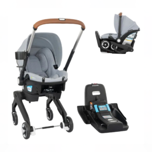 Evenflo Shyft Dual Ride Infant Car Seat Stroller Combo, 2025, Quartz, with Carryall Storage and Green & Gentle Fabric