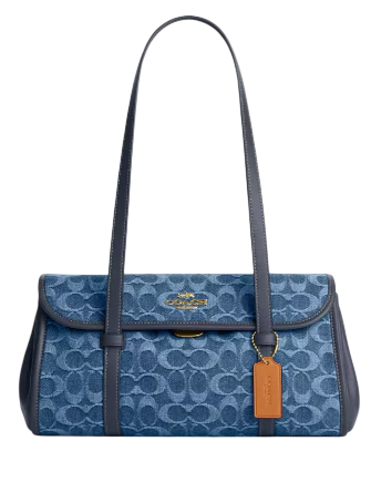 Coach Bridget Flap Shoulder Bag In Signature Denim