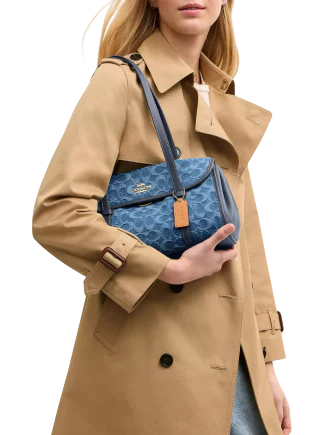 Coach Bridget Flap Shoulder Bag In Signature Denim - Image 2