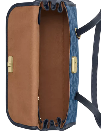 Coach Bridget Flap Shoulder Bag In Signature Denim - Image 4