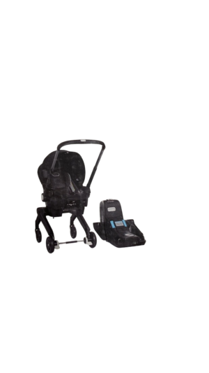 Evenflo Shyft Dual Ride Infant Car Seat Stroller Combo, Boone Gray, 2025, with Carryall Storage