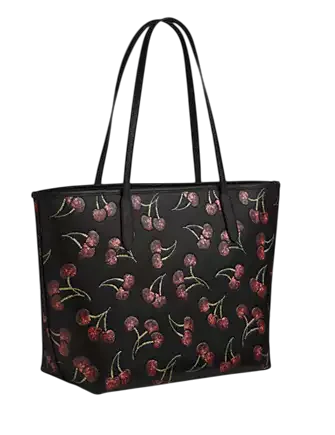 Coach City Tote Bag With Cherry Print - Image 3