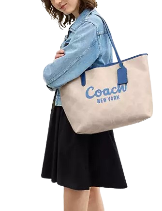 Coach City Tote Bag With Coach Graphic - Image 2