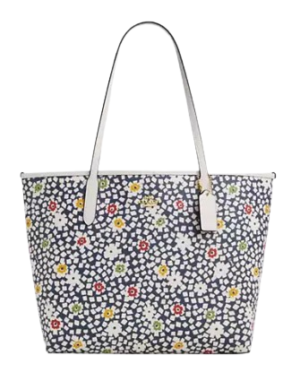 Coach City Tote Bag With Floral Print