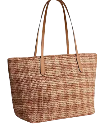 Coach City Tote Bag With Gingham Print - Image 4