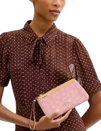 Coach Double Zip Wristlet With Floral Print - Image 2