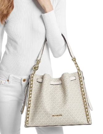 Michael Michael Kors Mina Large Signature Logo Chain Shoulder Bag - Image 2