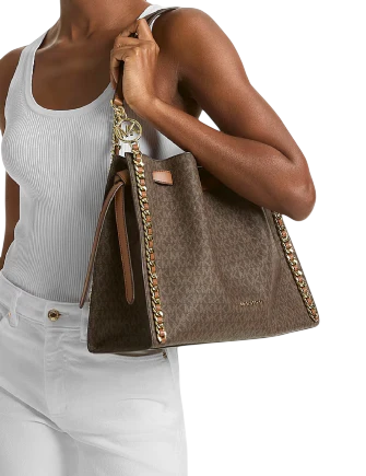 Michael Michael Kors Mina Large Signature Logo Chain Shoulder Bag - Image 3