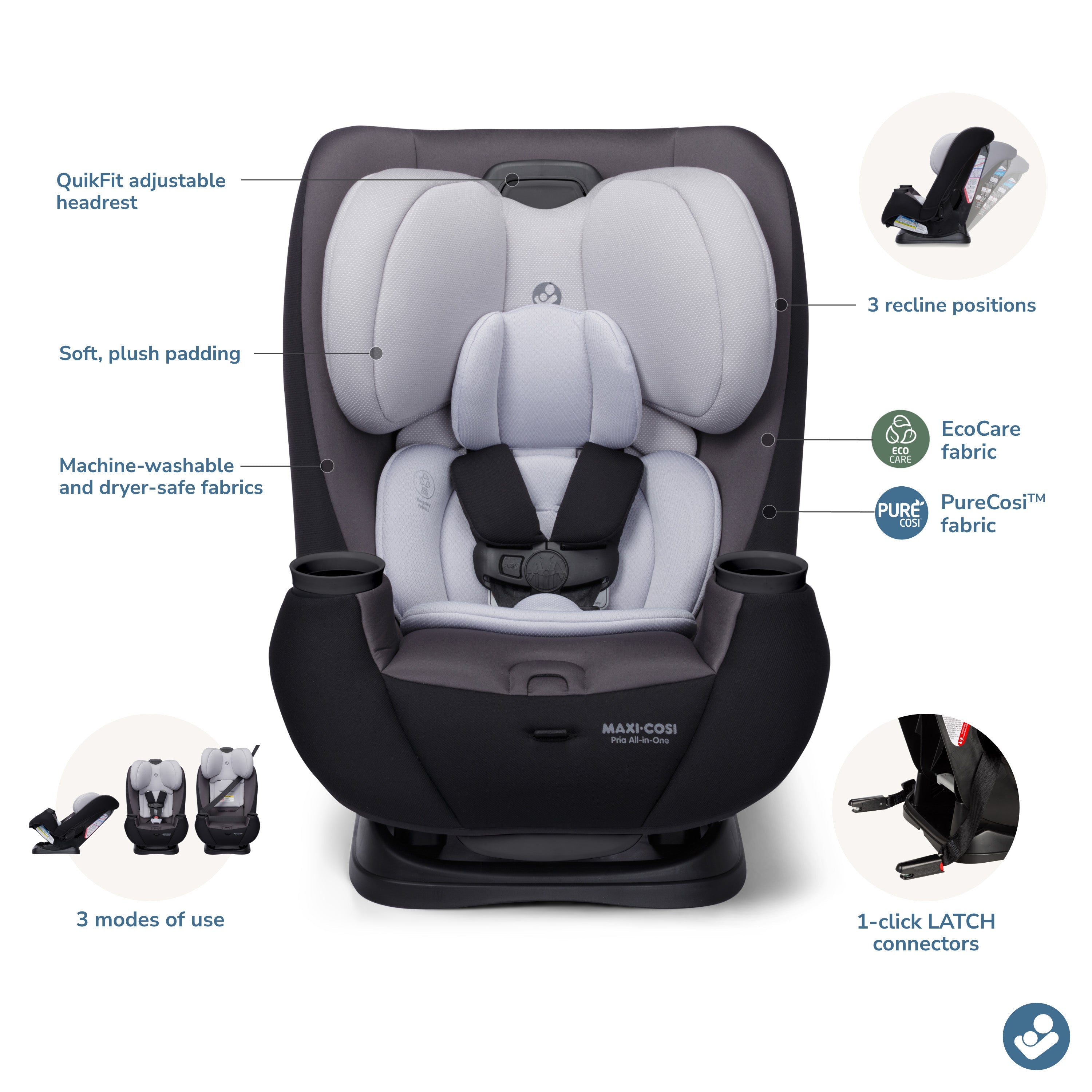 Maxi-Cosi Pria All-in-1 Convertible Car Seat - Image 6