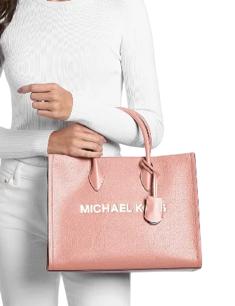 Michael Michael Kors Mirella Medium Pebbled Leather Tote Bag - Image 4