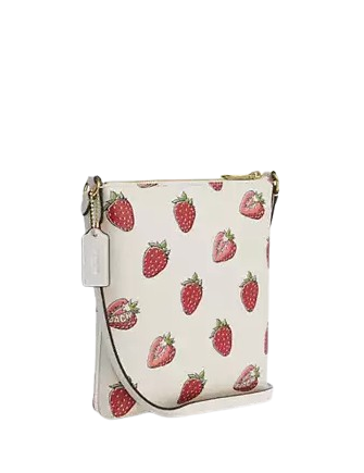 Coach Mini Rowan File Bag With Strawberry Print - Image 3