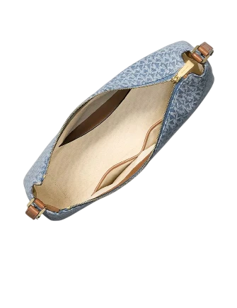 Michael Michael Kors Nolita Medium Signature Logo Print Denim Convertible Shoulder Bag - Image 2