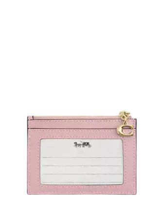 Coach Mini Skinny Id Case In Loved Denim With Quilting And Charm - Image 2