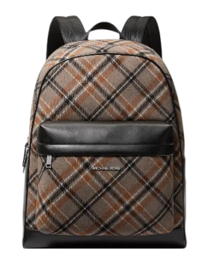 Michael Michael Kors Pacey Plaid Print Wool Blend Backpack