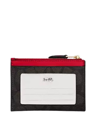 Coach Mini Skinny Id Case In Signature Canvas - Image 2