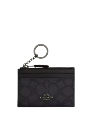 Coach Mini Skinny Id Case In Signature Canvas