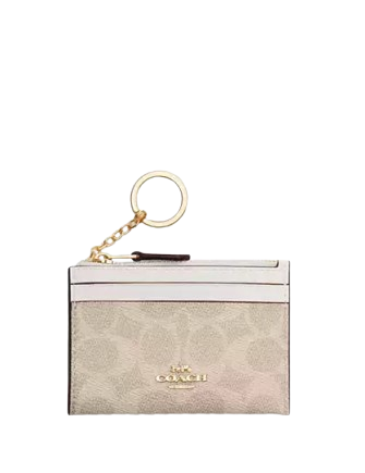 Coach Mini Skinny Id Case In Signature Canvas