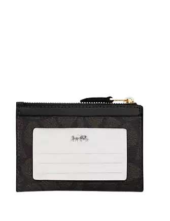 Coach Mini Skinny Id Case In Signature Canvas - Image 2